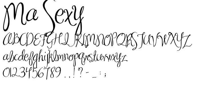 MA Sexy font